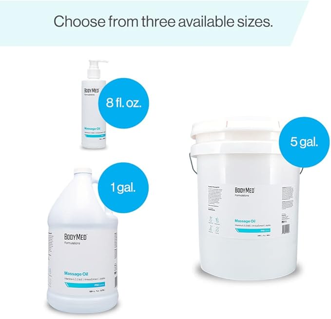 BodyMed Formulations Massage Oil, 8 oz. – Fragrance-Free, All-Natural Lotion for Massage Therapy – Leaping Bunny Certified – with Arnica Extract & Jojoba – Non-Staining, & Paraben Free