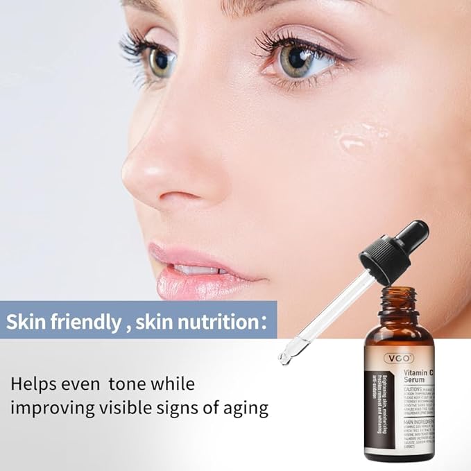 VGO Skin Care Set, with Snail Mucin 92% Moisturizer, Vitamin C Serum & Pro-Xylane Active Eye Cream, 3-Step Skin Care Kit, Day & Night Skincare Routine