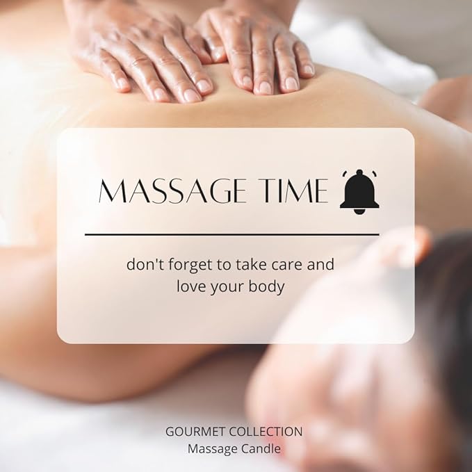 GOURMET COLLECTION Massage Candle Chocolate Scent - Moisturizing Body Oil for Pure Relaxation - Ideal for Massage Therapy, Luxurious Experience 6.76oz