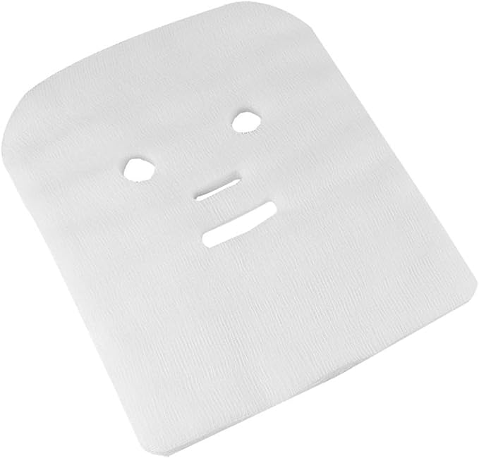 100 Sheets Gauze Mask Large Precut Gauze Face Masks Soft Gauze Face Pads White Net Face Gauze Mask Natural Spa Gauze Facial Mask Facial Skin Paper Sheet Gauze for Spa Beauty Salon