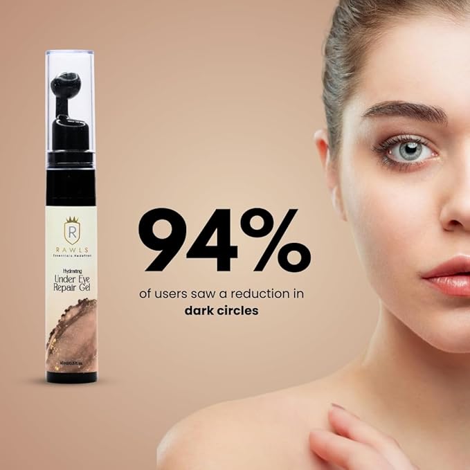 Under Eye Gel – Reduces Puffiness, Dark Circles & Eye Bags – With Hyaluronic Acid, Niacinamide & Marine Botanicals – Lightweight, Fast-Absorbing, Oil-Free Formula