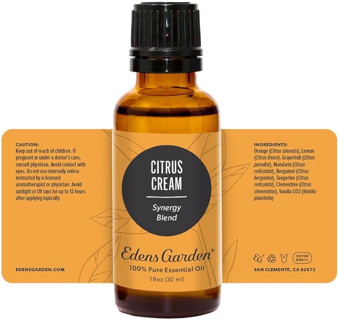 Edens Garden Citrus Cream Essential Oil Blend- 100% Pure Premium Grade, Undiluted, Natural, Therapeutic, Aromatherapy, The Best for Candle, Laundry, Humidifiers 118 ml (4 fl oz)