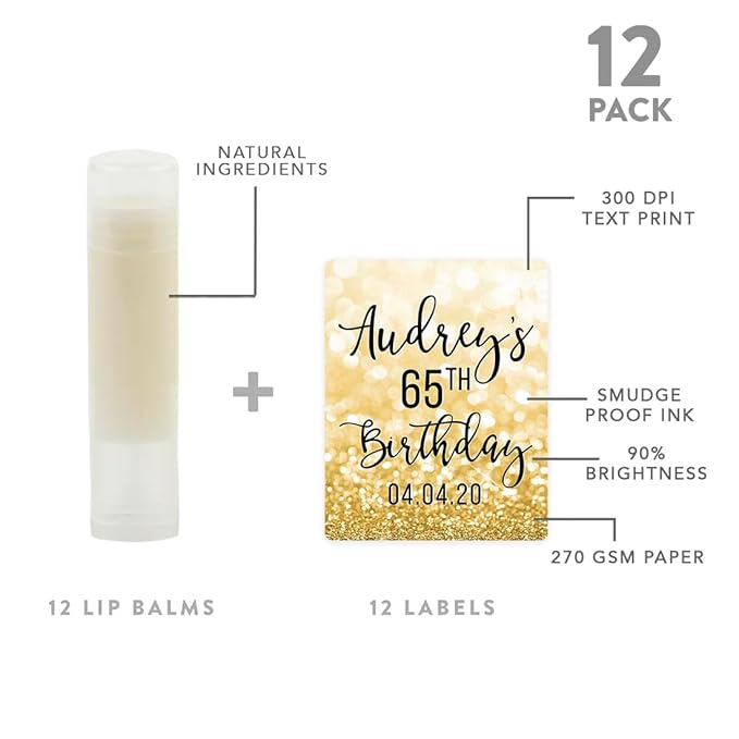 Andaz Press Personalized Milestone Birthday Party Glitter