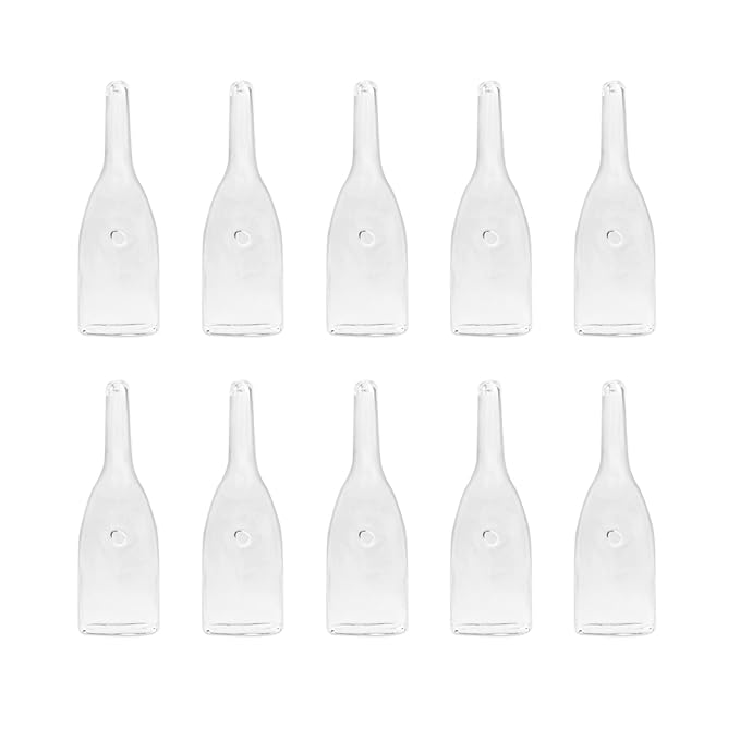 Elitzia Four Types Of Blackhead Absorbing Glass Tube Types Multiple Use Beauty Machine Accessories 10/set Of The Same Type ETD215SA (Flat Shape)