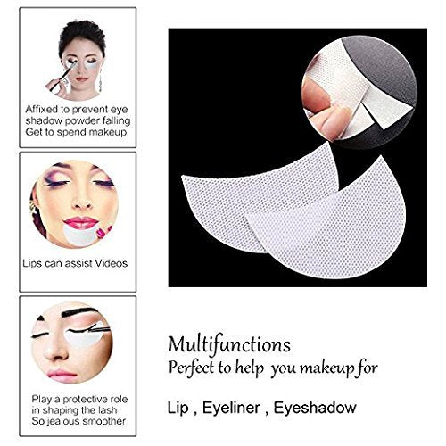 Eyeshadow Shields for Eye Makeup 100 Pcs Disposable Eyeshadow Stencil Lint Free Under Eye Patches Eyeshadow Gel Pad Pads Lint Free Gel Pad For Eyelash Extension Lip Makeup