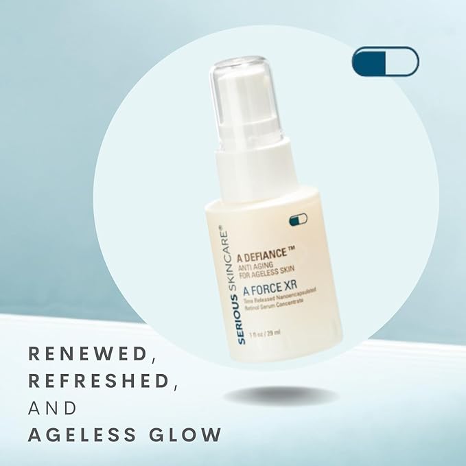Vitamin A Force XR Retinol Serum Concentrate - Micro Exfoliate & Resurface for Radiant Skin - For Lines, Wrinkles - Pore Minimizer - Encapsulated Retinol for Anti-Aging - Serious Skincare - 1 Oz.