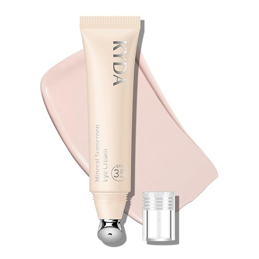 Mineral Sunscreen Eye Cream, 3-in-1 Anti-Aging Sunscreen Under Eye Treatment Cream, SPF 35, Mineral Concealer for Smooth Eyelines Cover Dark Circles, 01