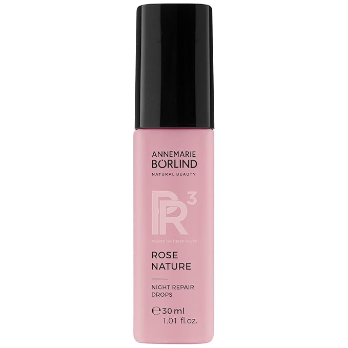 ANNEMARIE BÖRLIND ROSE NATURE Night Repair Drops (1.01 Fl Oz) - Maintains the skin's melatonin balance, PR3 rose complex reduces the effects of blue light, vegan