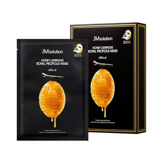 JMSolution Honey Royal Propolis Ampoule Korean Skincare Facial Mask -Rich Moisturizing boositng Nutrition -10sheets per box For All Skin Type (Honey Royal)