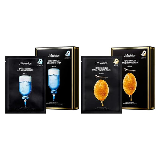 JMSolution Face Mask Bundle- Honey Royal & Water Luminous Ringer -Korean Skin care