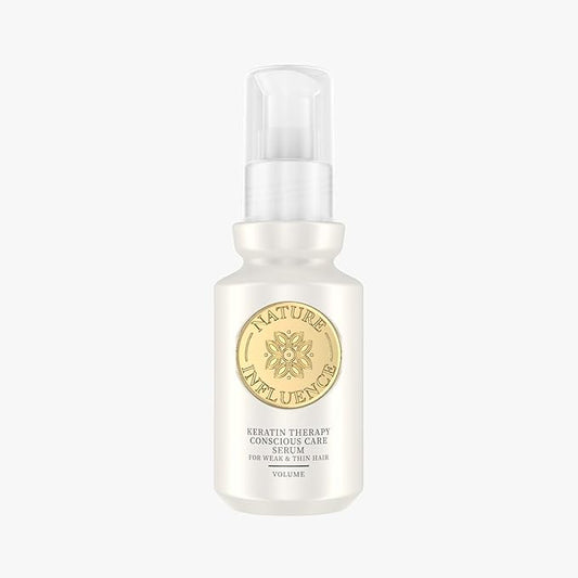 Keratin Therapy Conscious Care Serum for Weak Fine Hair Hair Hair Serum to Create Volume, Smoothing and Nourishing Formula for Damaged and Dry Hair 100 ML 3.38 FL.OZ.