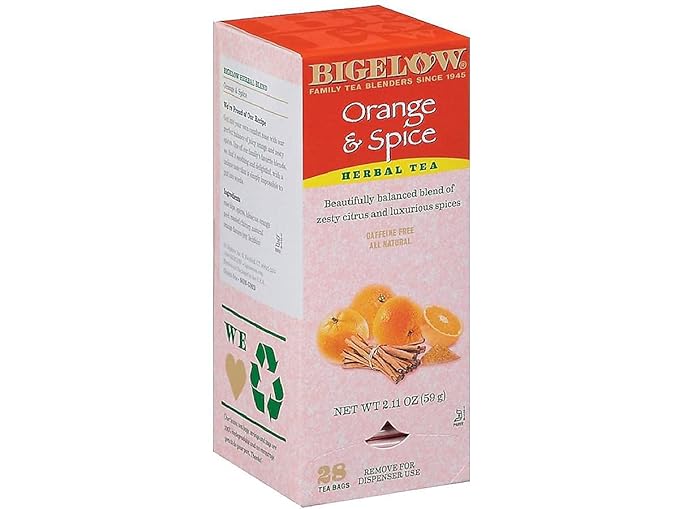 Bigelow 10398 Orange and Spice Herbal Tea 28/Box