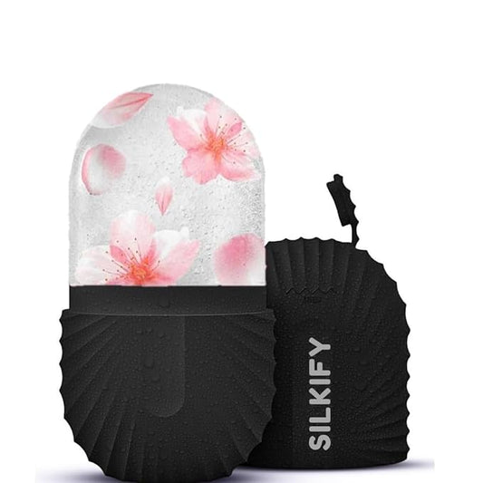 Ice Roller For Face, Ice Face Roller,De-puff Eye Bags, Reduce Migraine Pain, Silicon Reusable Ice Facial Roller (Black)