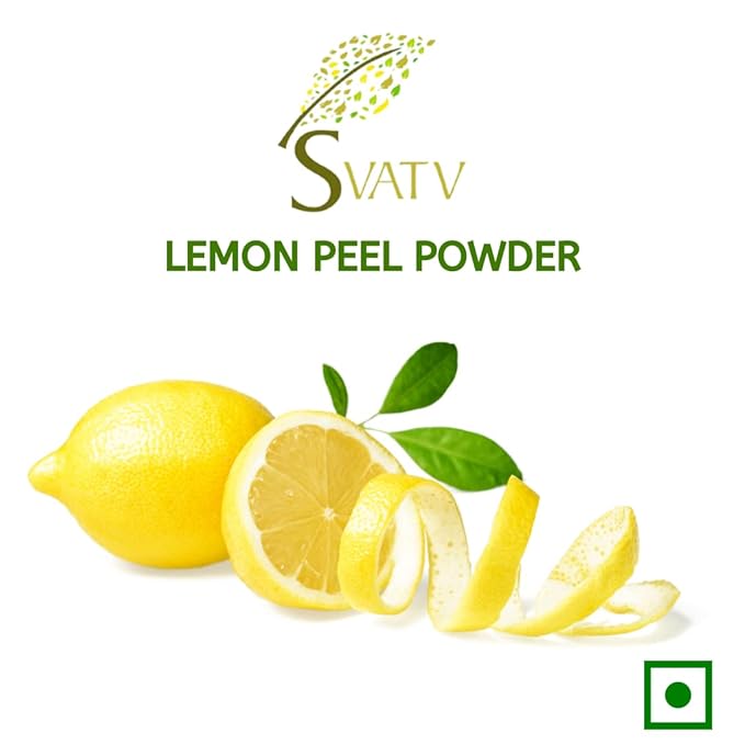 SVATV Lemon Peel Powder | Citrus Limonum | Natural, Soft And Smooth Skincare Powder | Face Pack | Used For Soap Making - 227 Gram, Half Pound, 8 Ounce.