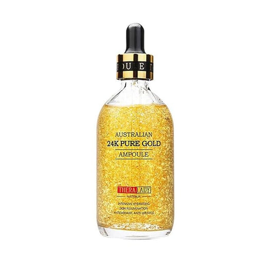 1PC Australian 24K Pure Gold AMPOULE, Hydreating Lifting Moisturizing, Firming Soothing Ampoule Facial Essence, 100ml / 3.4fl. oz