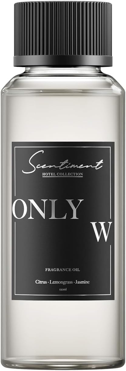 Only W Hotel Diffuser Oil | Aromatherapy Fragrance Inspired by 5-Star Hotels | Notes of Bergamot, Lemongrass, Jasmine, Lily, Magnolia & Koa Wood (120 mL)