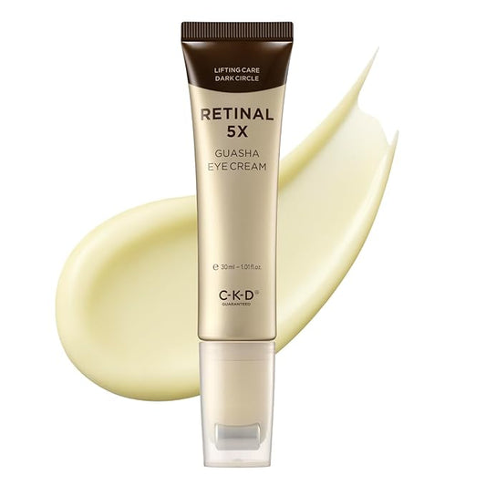 CKD Retinal 5X Gua Sha Eye Cream - Anti-Aging Eye Moisturizer for Wrinkles, Dark Circles & Puffiness – Firming & Hydrating Under Eye Treatment with Retinal & Collagen. Korean Skincare. 1.01 fl oz.