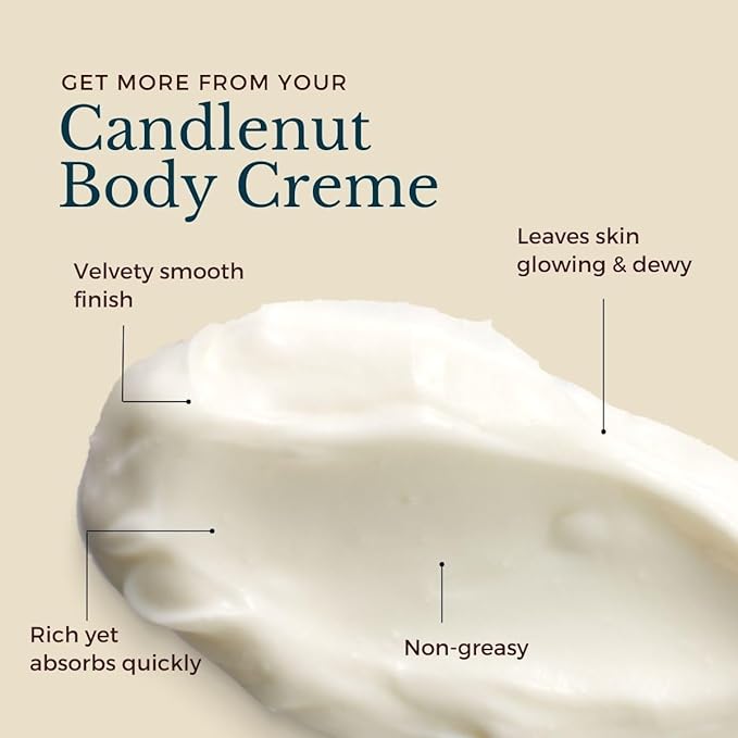 Juara - Candlenut Body Creme | Moisturizing Lotion | Dry Skin Hydration | Skin, Hands & Feet Cream | Soothing Skincare Balm | Cruelty Free, Paraben, Sulfate Free, Vegetarian | 7.5 oz