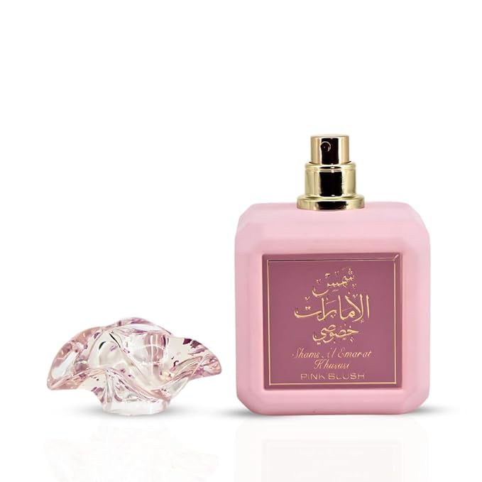 Ard al Zaafaran Pink Blush Shams Al Emarat Khususi, Marshmallow Blush Perfume For Women, Eau de Parfum - 100 ML (3.4 OZ) Romantic & Sweet Arabian Perfume - A Captivating Scent wrapped in Pink Bottle