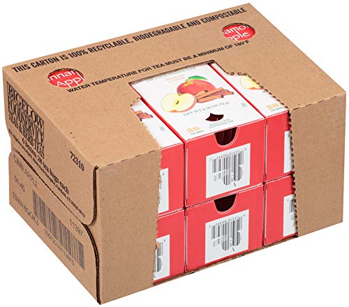 Bigelow Cinnamon Apple Herbal Tea Bags 28-Count Boxes (Pack of 6) Cinnamon Apple Hibiscus Flavored Herbal Tea Bags All Natural Non-GMO