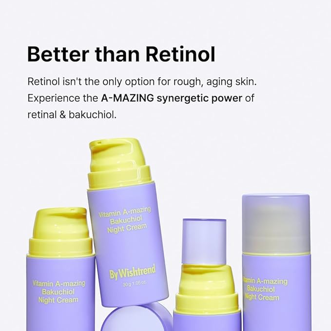 BY WISHTREND Vitamin A-mazing Bakuchiol Retinal Night Cream (0.35 Ounce (Pack of 1))
