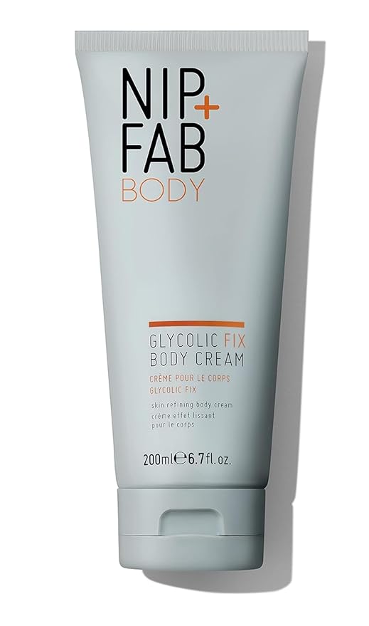 Nip+Fab Glycolic Fix Body Cream, 6.70 Fl Oz, AHA Body Lotion with Glycolic Acid, Shea Butter and Glycerin for Smooth and Hydrated Skin