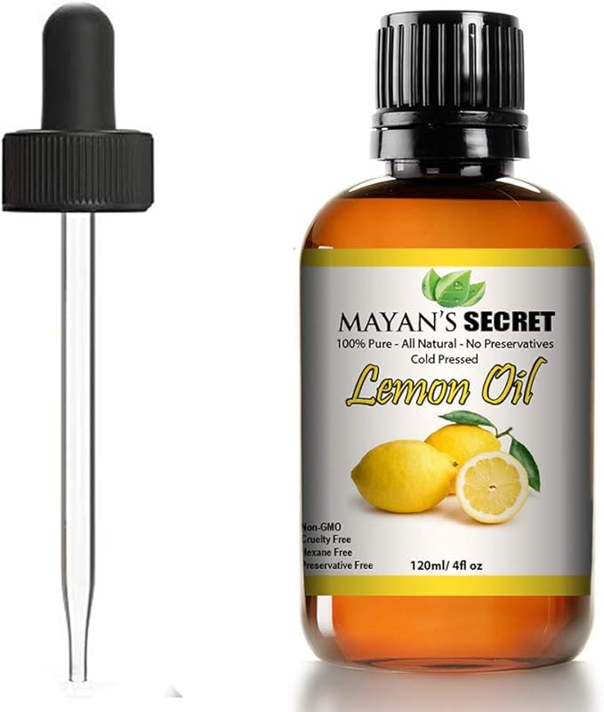 Mayan's Secret Pure Carrier and Essential oils for Skin Care, Hair, Body Moisturizer for Face-Anti Aging Skin Care (Lemon Oil, 4oz)