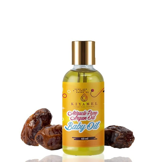 100% Pure Argan Oil for Babies, Baby Oil for Natural Softer Skin, hair, face and nails | Hydrating Vitamin E 6 Fatty Acids for Eczema, Skin Aging, Stretch Marks, Wrinkles, and Under Eye Bags.