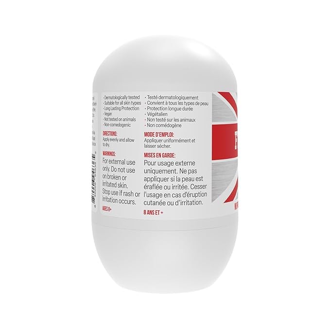 Fresh Kidz Roll On Deodorant for Kids and Teens - Baking Soda and Aluminum-free 24 Hour Protection for Sensitive Skin - Boys "Red" 1.86 fl.oz. (3 Pack)