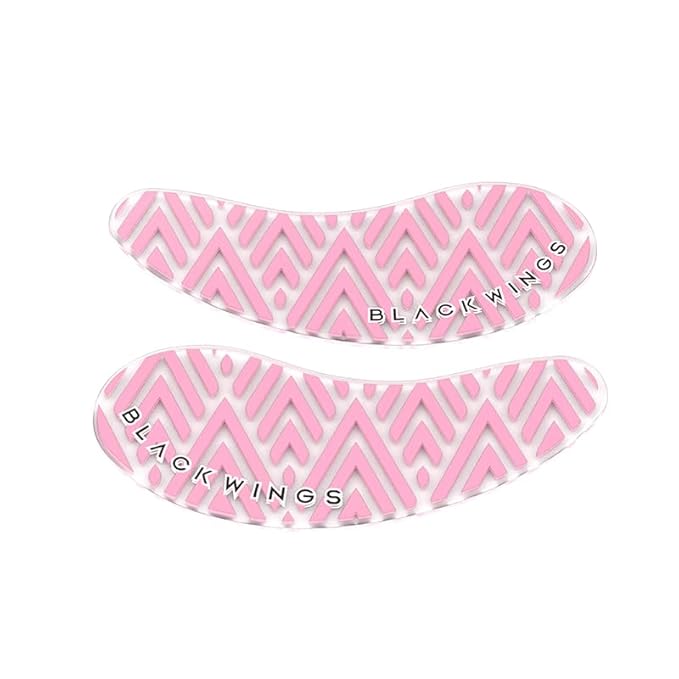 Black Wings 6 Pairs Silicone Eye Patches with Self-Adhesive Design - Cute Bear & Rabbit Inspired Eye Care Patches (stripe 6 pairs)