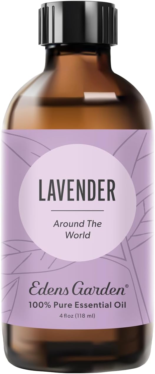 Edens Garden Lavender Around The World Essential Oil- 100% Pure Premium Grade, Undiluted, Natural, Therapeutic, Aromatherapy, The Best for Diffuser, Skin, Face, Candle 118 ml (4 fl oz)