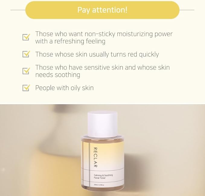 Calming & Soothing Facial Toner, 200ml, Korean Skincare, Aloe Vera, BHA, Centella Asiatica, Hyaluronic Acid, Allantoin, Hydrating, Clear