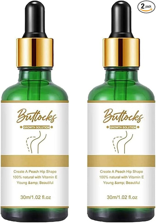 2PCs Hiplift Buttocks Essential Oil, Butt Firming Enhancement Essential Oil for Women, Natural Herbal Hip Lift Up Massage Oil, Hip Butt Firm Essence, Butt Cellulite Removal