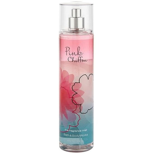 Bath and Body Works Pink Chiffon Fine Fragrance Mist 8 Ounce Tall Rounded Bottle