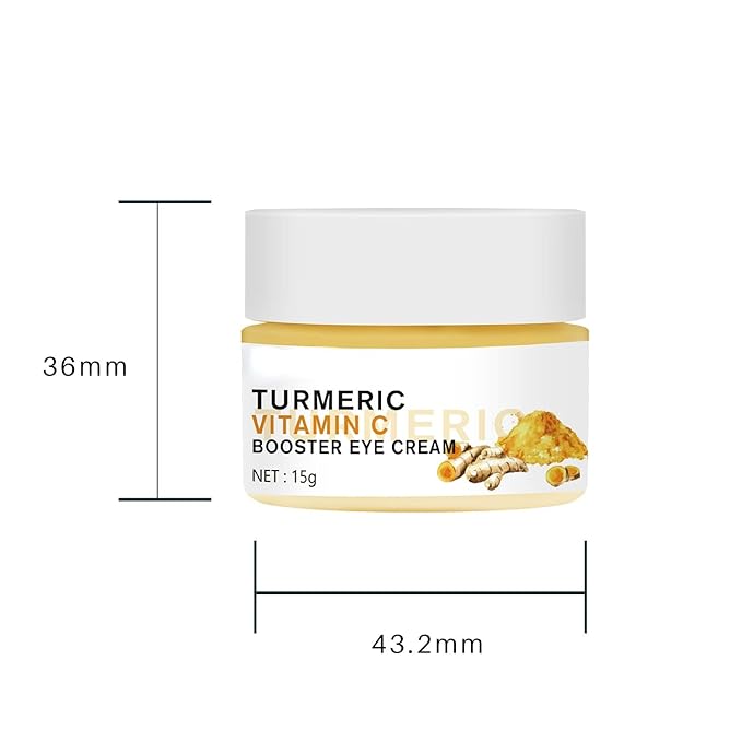 2PCS Turmeric Vitamin C Eye Cream for Wrinkle Dark Circles Under Eye Treatment Women Firm Hydrating brightening Correcting Turmeric Eyes moisturizer Cream