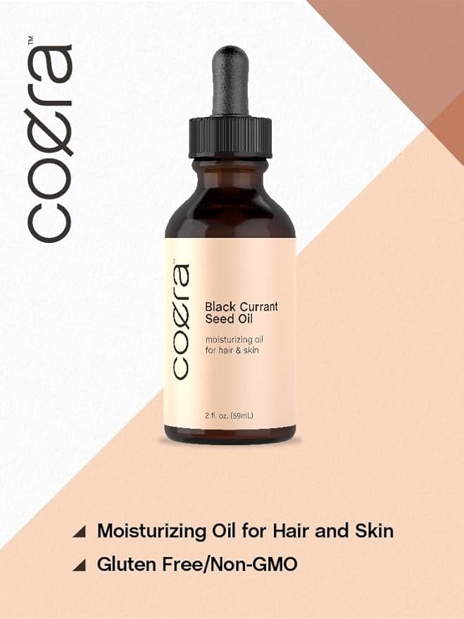 Coera Black Currant Seed Oil | 2 fl oz | Moisturizing Oil for Hair and Skin | Free of Parabens, SLS, & Fragrances