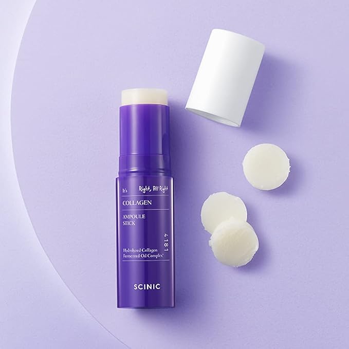 SCINIC Collagen Ampoule Stick 0.35fl.oz (10g)| Elasticity-improving Collagen Multi-stick with Low-molecular Weight Collagen & Fermented Oil | Makes Skin Look Radiant And Moisturized | Korean Skincare