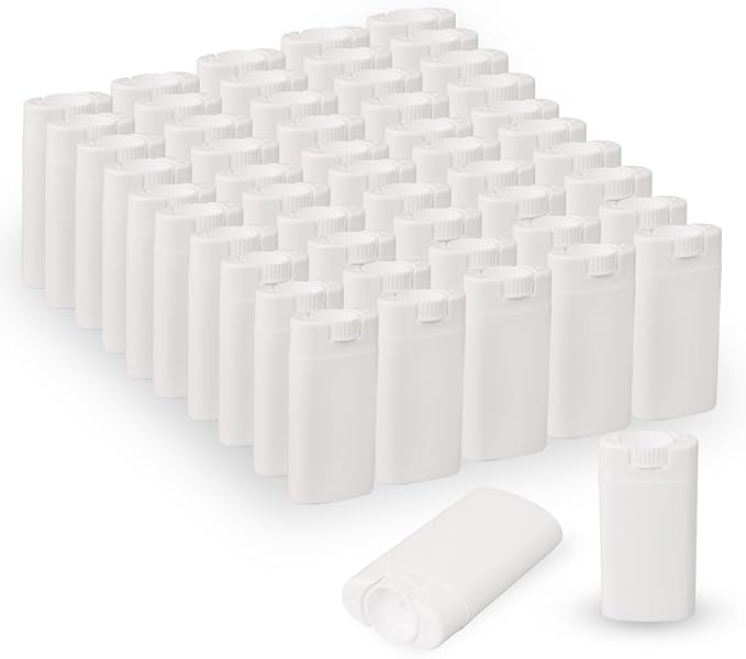 100PCS 15ML White Empty Oval Deodorant