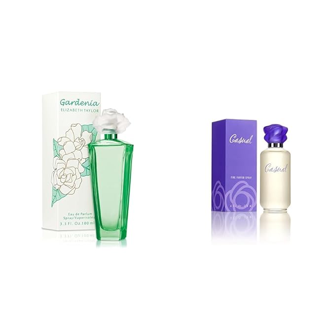 Elizabeth Taylor Women's Perfume, Eau de Parfum Spray, Gardenia, 3.3 Fl Oz & Paul Sebastian Women's Perfume, Fragrance by Paul Sebastian, Day or Night Scent, Eau de Parfum, CASUAL, 4 Fl Oz