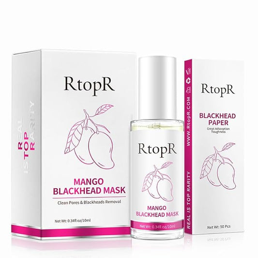 RtopR Nose Pore Strips Blackhead Remover for Face, Blackhead Mask Pore Strips 2 in 1 Peel Off Face Mask, 50PCS Nose Plants Pore Strips