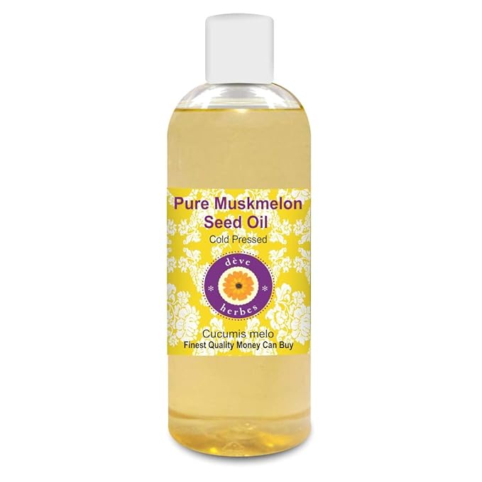 dève herbes Pure Muskmelon Seed Oil (Cucumis melo) Cold Pressed 200ml (6.76 oz)