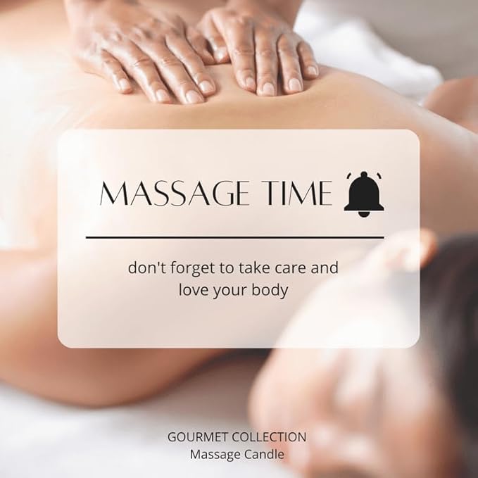 GOURMET COLLECTION Massage Oil Candle Vanilla Cream Scent - Vegan Moisturizing Massage Oil - Ideal Massage Oil for Massage Therapy, Luxurious Body Oil Experience 6.76oz