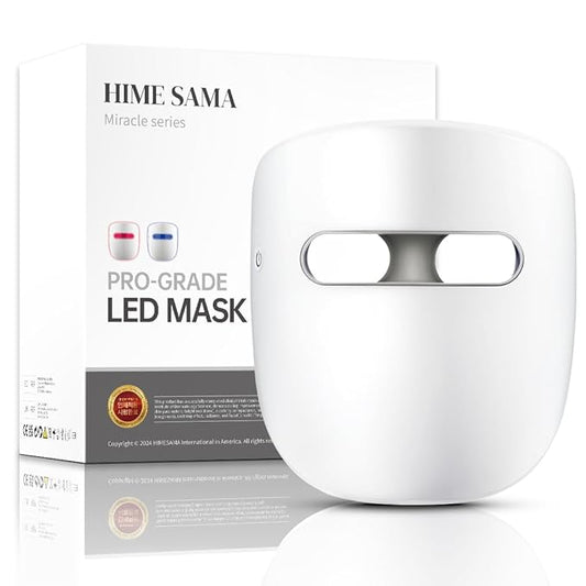 LED Face Mask, 8 Color LED Mask for Face Skin Care, FSA/HSA Eligible, Red Light Mask for Face, Infrared, Red & Blue Light Mask, Wrinkle Reduction, Wireless. (Miracle ACE RB-050)