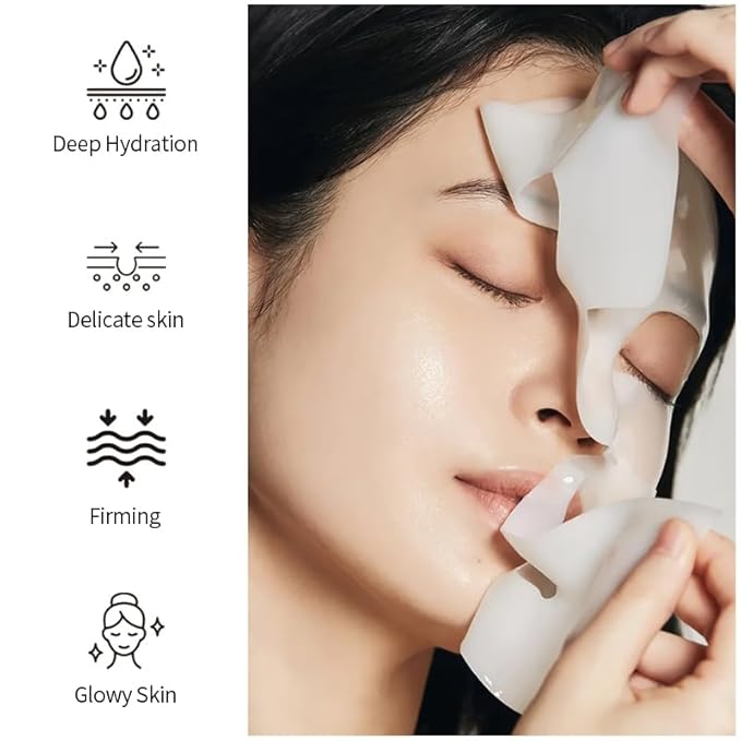 Deep Collagen Anti-Wrinkle Lifting Face Mask, Hydrating Hydrogel Collagen Face Mask, Pore Tightening & Skin Elasticity Boosting