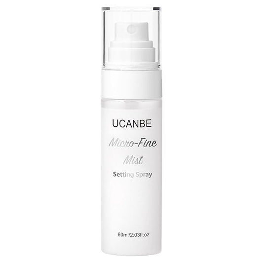 UCANBE Dewy Setting Spray for Makeup, Long Lasting Hydrating Make Up Finishing Spray for Face, Micro-Fine Mist Fixing Spray for Dewy Glow Finish, Lightweight & Waterproof for up to 16 Hours Wear