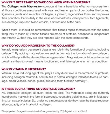 AML Sport - Collagen with Magnesium + VIT C, B1, B2 and B6 Powder - 350g (Strawberry Flavour). Tissue Regenerator with Type 1 &2 Collagen. Gluten Free. Sugar Free