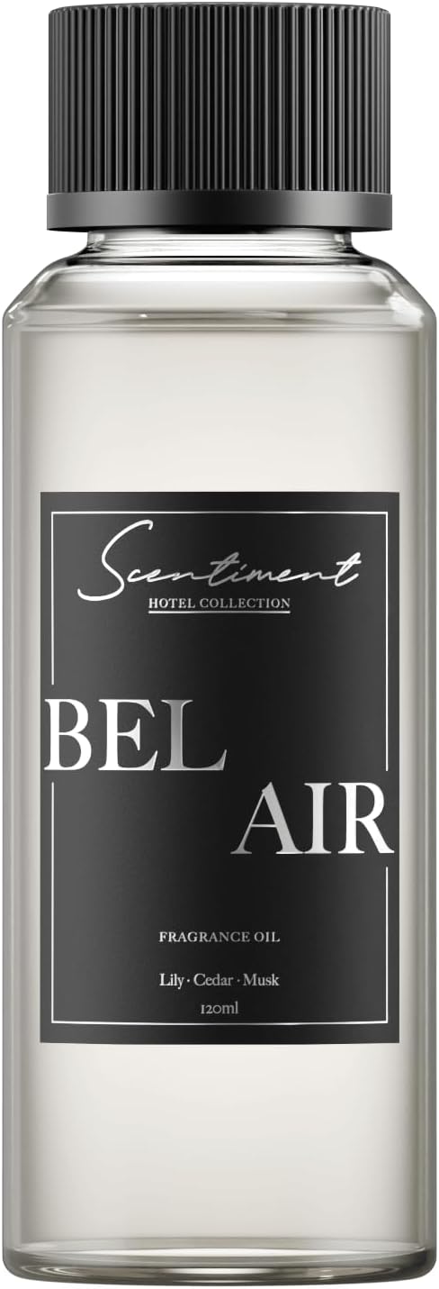 Bel Air Hotel Diffuser Oil | Aromatherapy Home Fragrance | Luxurious Scent with Notes of Lily, Cedar, Musk, 120ml