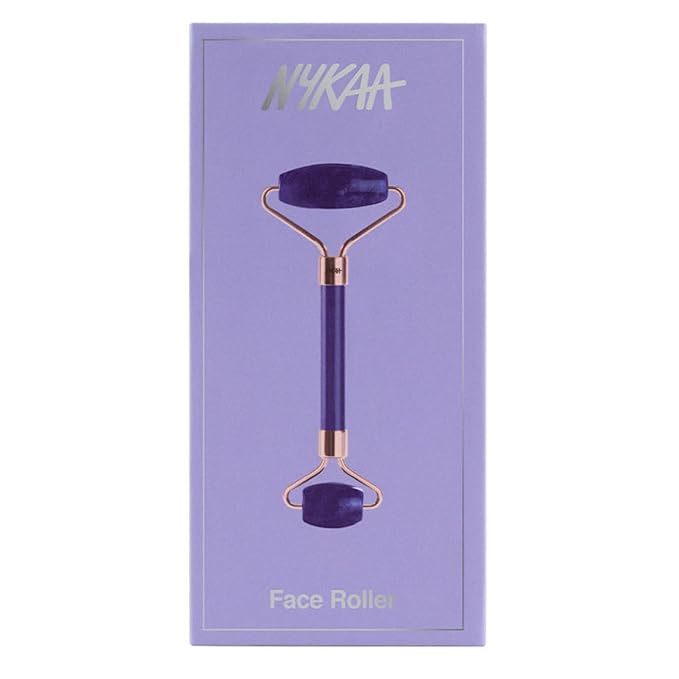 Nykaa Naturals Amethyst Face Roller - Diminishes Fine Lines and Wrinkles - Natural Crystals for Skin Calming - Tones and Sculpts Skin - 1 pc