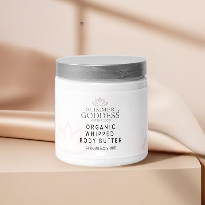 GLIMMER GODDESS Organic Body Butter - 8oz (Coconut Vanilla)