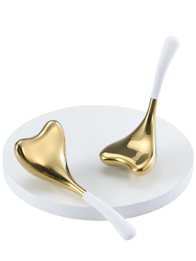 2-in-1 Gua Sha Cryo Sticks, Facial Skin Care Tools for Women Facial Massager, Unbreakable Stainless Steel Esthetician Supplies, Cooling Ice Globes Roller with Carry Case